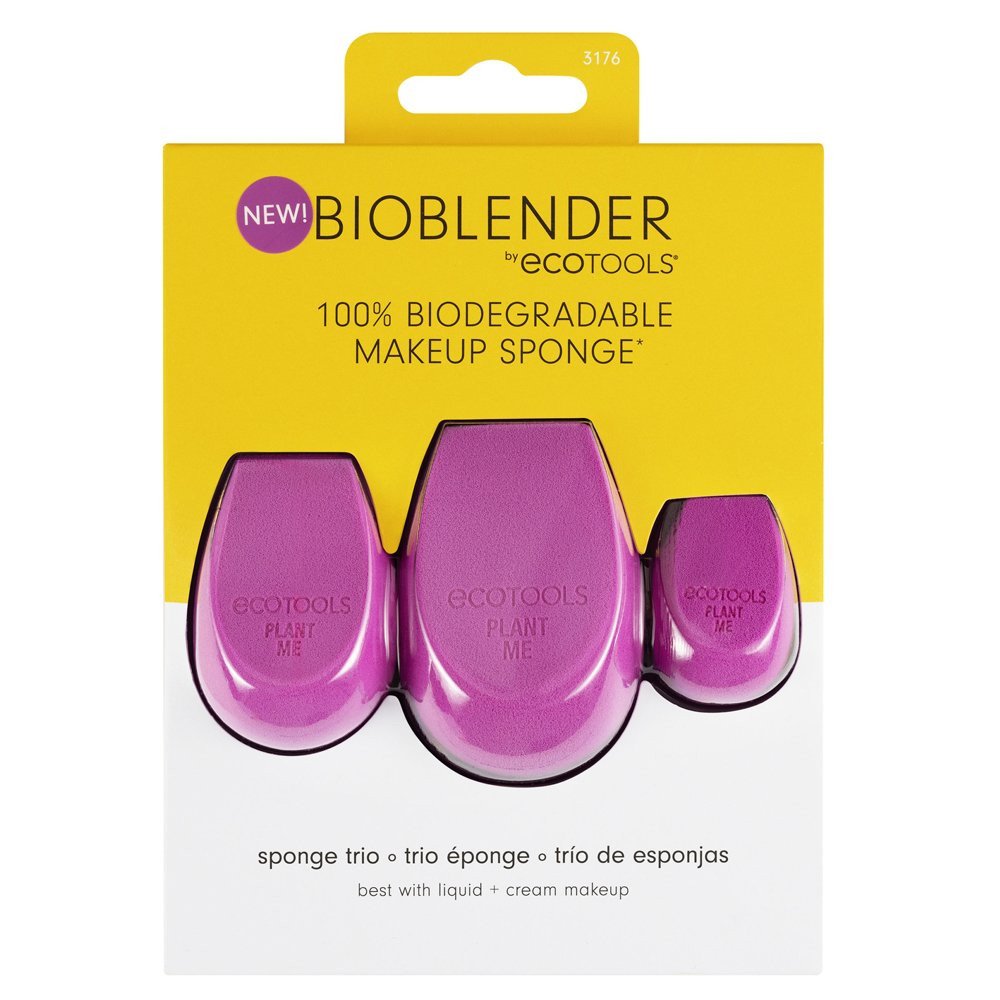 Trio-Set, EcoTools, Bioblender, Make-up-Schwamm, Lila, 3 Stk.