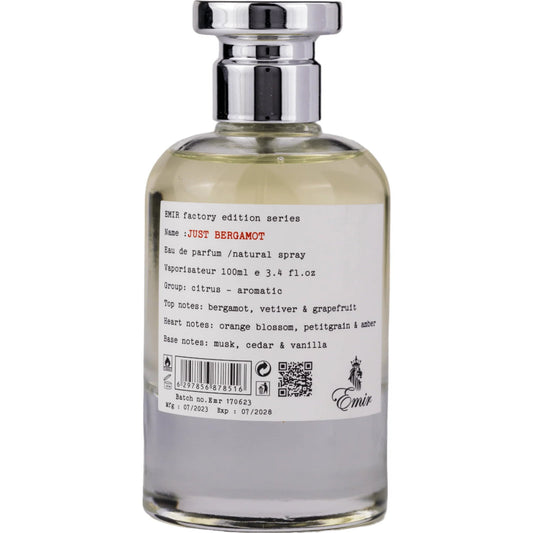 Emir, Just Bergamot Factory Edition, eau de parfum, uniseks, 100 ml