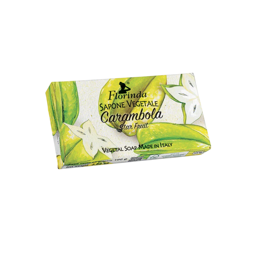 Florinda, Carambola, Vegan, Hydrating & Cleansing, Fruity, Scented Soap Bar, 100 g