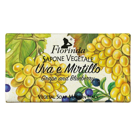Florinda, Grape & Blueberry, Vegan, Hydrating, Scented Soap Bar, Body, 100 g
