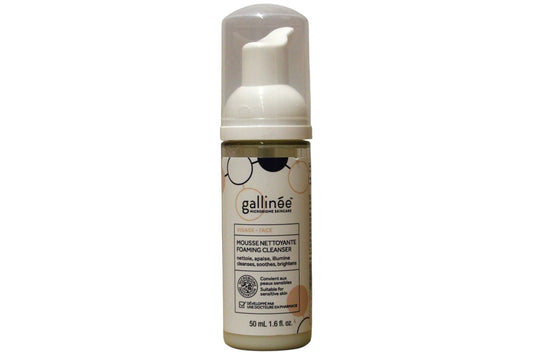 Gallinée, Mikrobiom-Hautpflege, Präbiotika & Postbiotika, klärender Reinigungsschaum, 50 ml