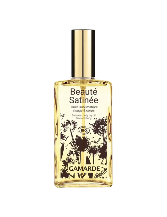 Gamarde, Beauty Satinée, Bio, Trockenöl, spendet Feuchtigkeit, Duft, trockenes Körperöl, 100 ml