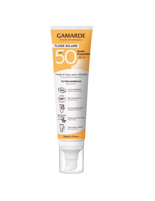 Gamarde, Gamarde, Bio, Sonnenschutz, Sonnencreme, für Gesicht & Körper, LSF 50, 100 ml