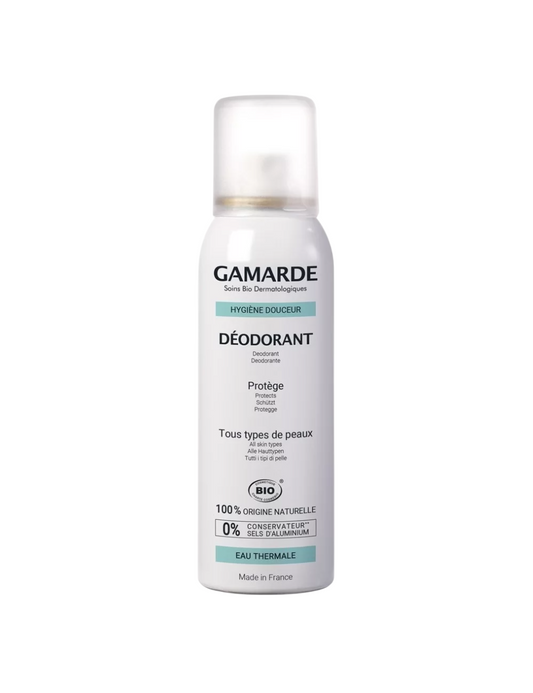Gamarde, Hygiène, Bio, Apaisant, Frais, Spray Déodorant, Unisexe, 100 ml