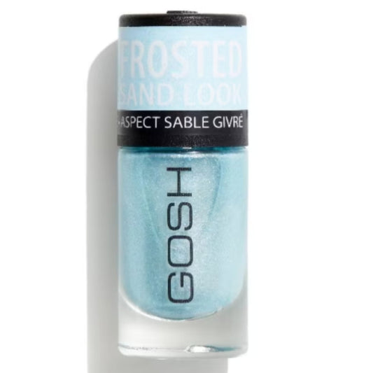 Gosh, Glittery, Matt Finish, Nagellack, 06, Frosted Soft Blue, 8 ml