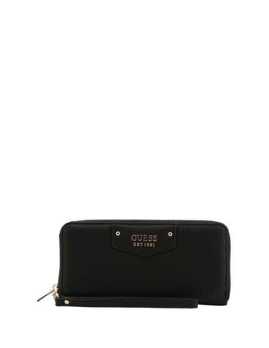Guess, Guess, Textile Wallet, SLG Large Zip, SWEVG839046BLA, Black, For Women
