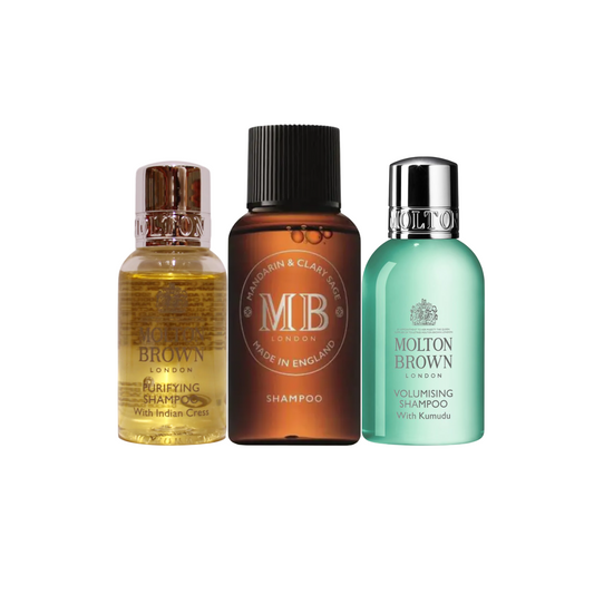 Hair Therapy Discovery Set Molton Brown: Indian Cress, Hair Shampoo, For Purifying, 30 ml + Molton Brown, Kumudu, Hair Shampoo, For Volume, 30 ml + Mandarin & Clary Sage, Hair Shampoo, For Volume, 30 ml