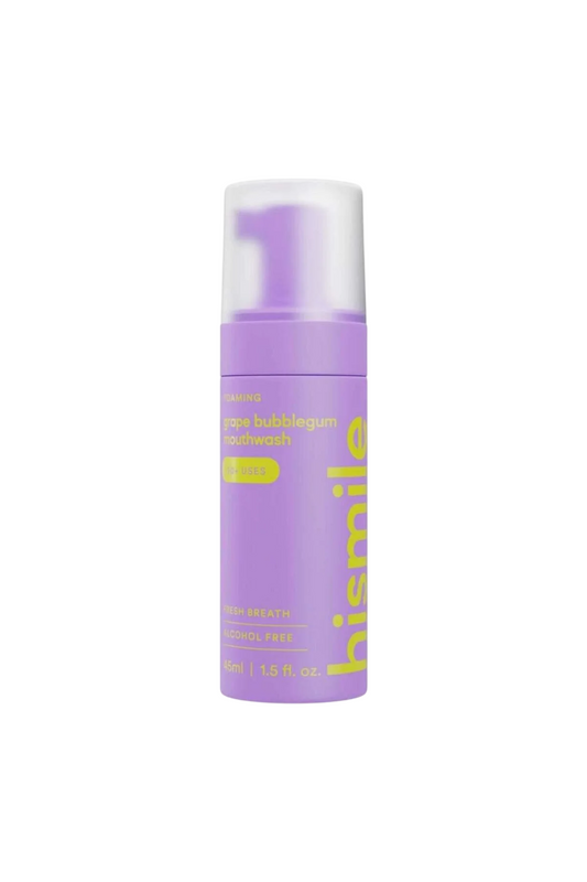 Hismile, mondwater, druivenkauwgom, frisse adem, 45 ml
