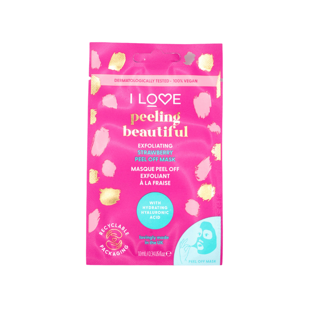 I Love, Beautiful Peeling, Peeling, Tuchmaske, für das Gesicht, 10 ml