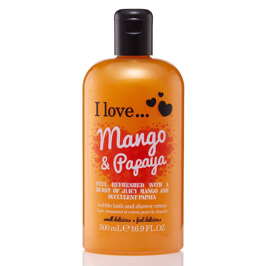 I Love, Mango & Papaya, Reinigendes Duschgel, 500 ml