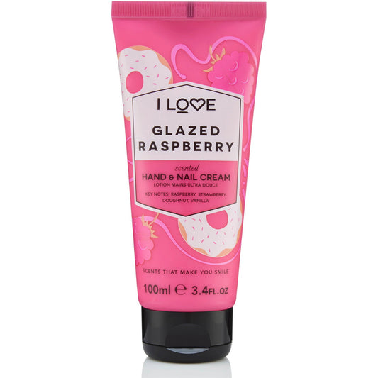 I Love, Signature Collection, Feuchtigkeitsspendende Hand- & Nagelcreme, Glazed Raspberry, 100 ml