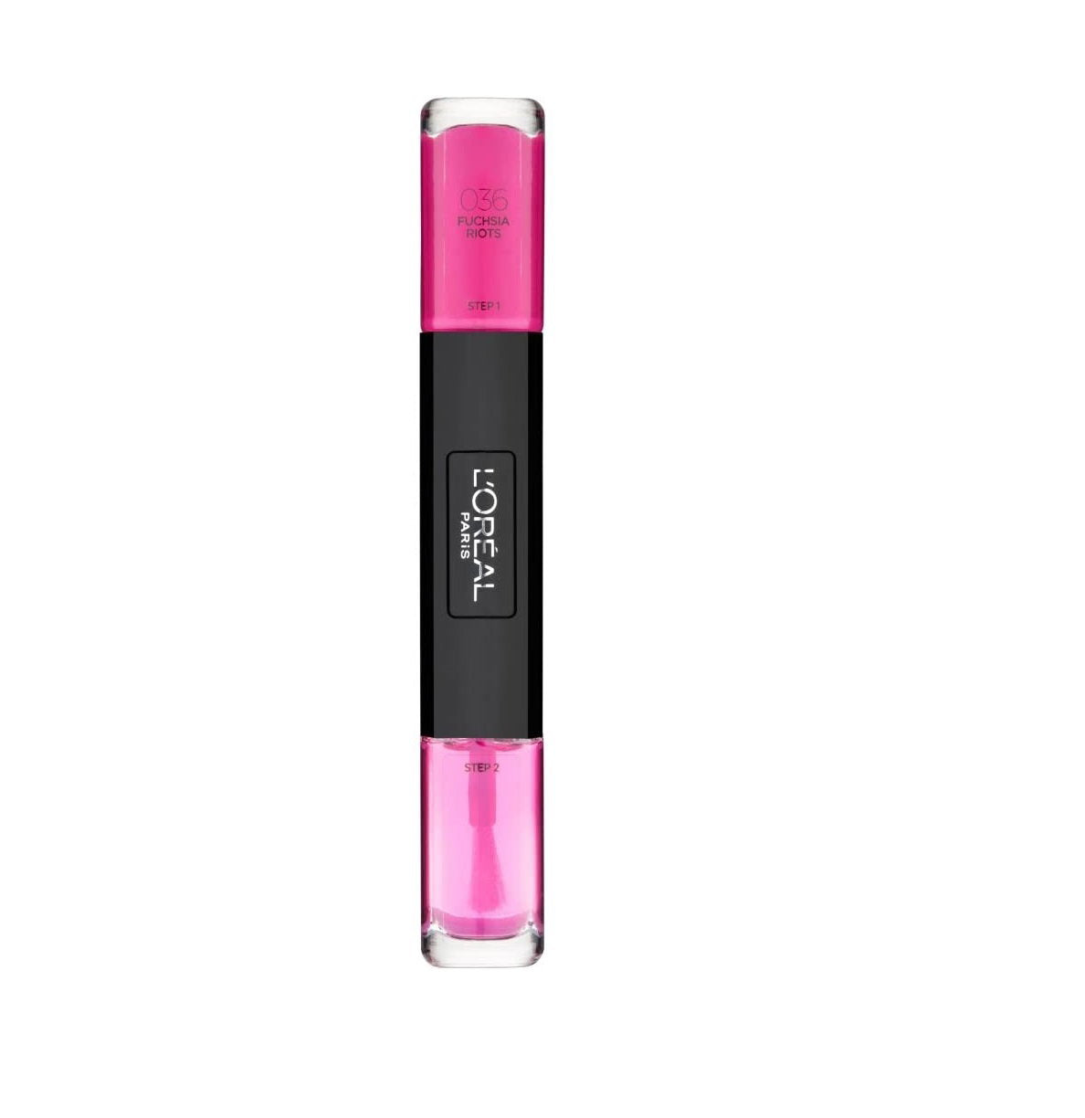 L'Oreal Paris, Infallible, Nagellack 2-in-1, 036, Fuchsia Riots, 2 x 5 ml