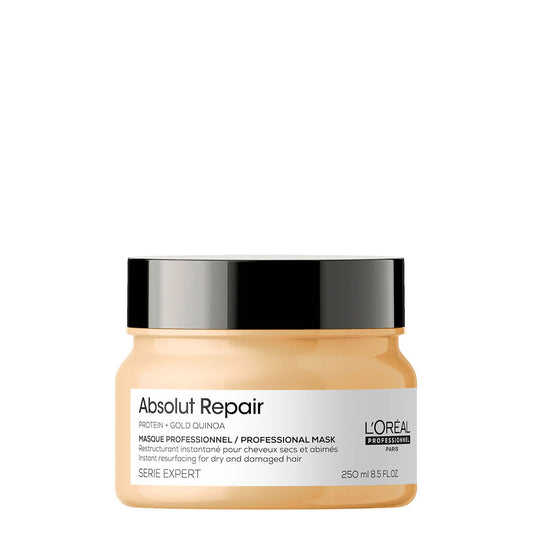 L'Oréal Professionnel, Serie Expert Absolut Repair, Protein + Gold Quinoa, Haarmaske, Sofortige Regeneration, 250 ml