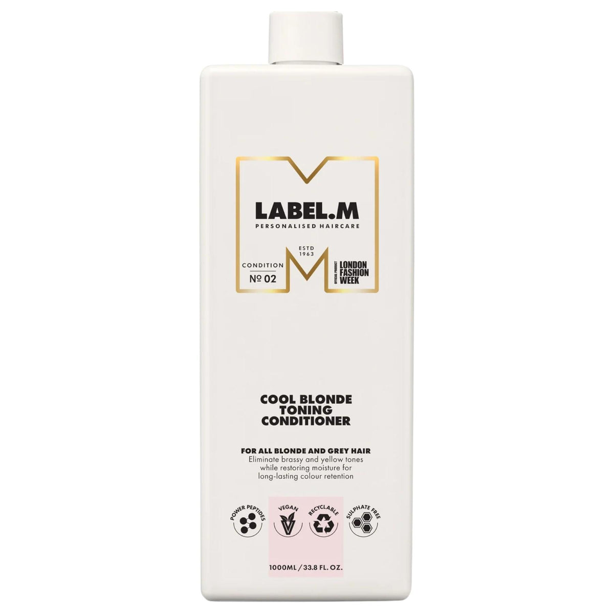 Label.M, Cool Blonde, Hair Conditioner, For Neutralisation Of Yellow Tones, 1000 ml