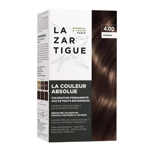 Lazartigue, La Couleur Absolue, Permanent Hair Dye, 4.00 Chocolate Chestnut, 143 ml