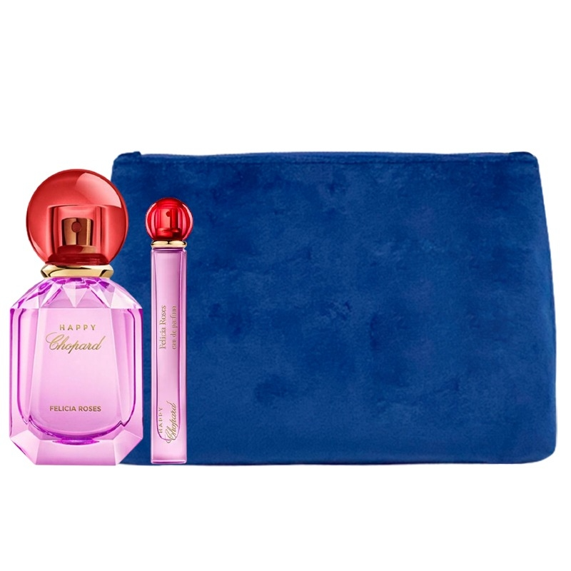 Luxury Naturals Parfüm-Set Chopard: Happy Felicia Roses, Eau de Parfum, für Damen, 100 ml + Happy Felicia Roses, Eau de Parfum, für Damen, 10 ml + Chopard Tragetasche