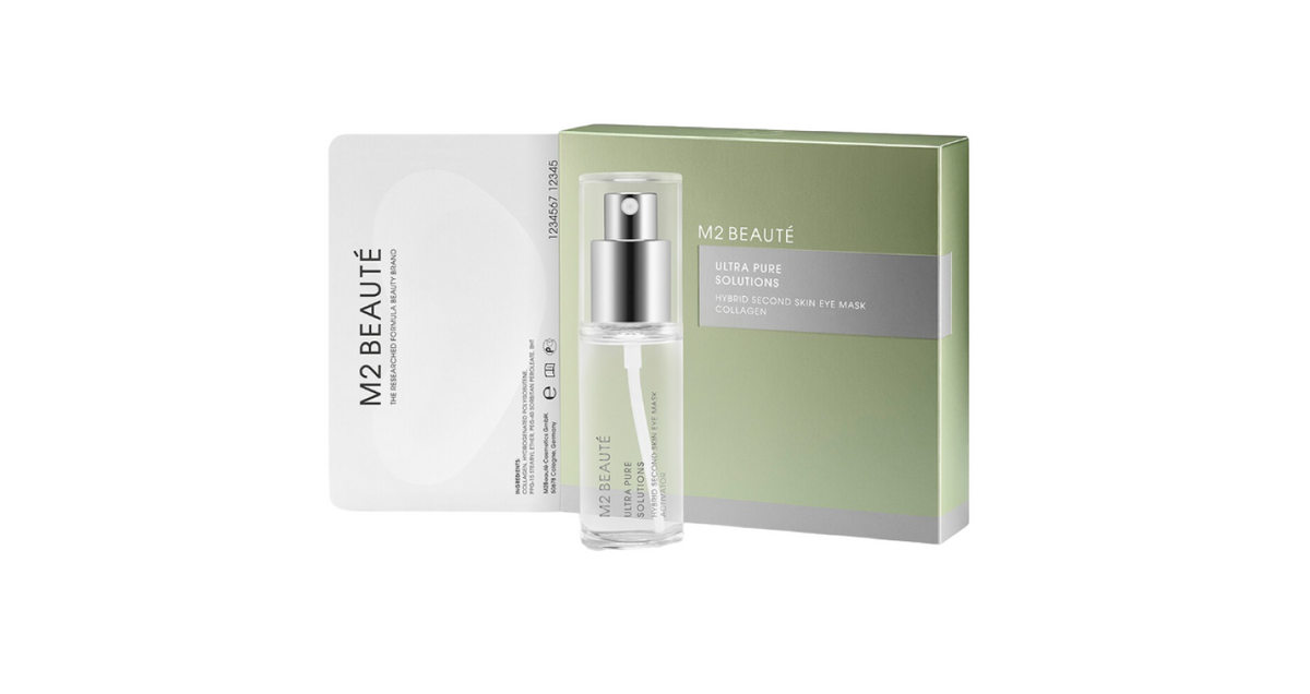 Set, M2 Beaute, Ultra Pure Solutions, Collagen, Feuchtigkeitsspendende Augencreme-Maske, 7 Stk.