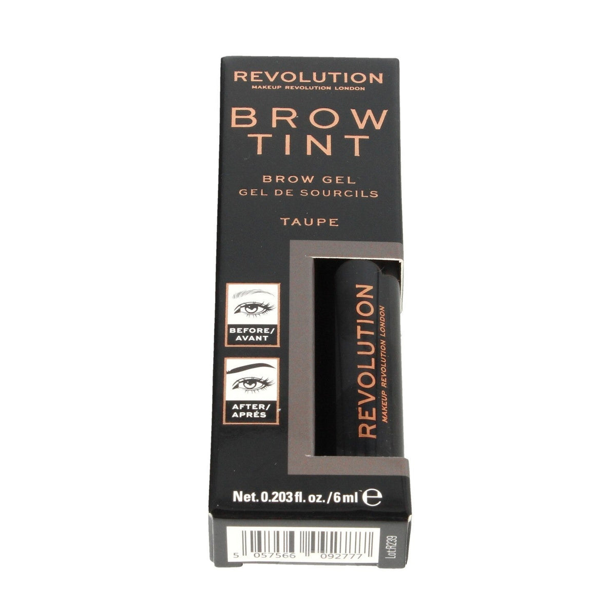 Makeup Revolution, Brow Tint, Augenbrauengel, Taupe, 6 ml