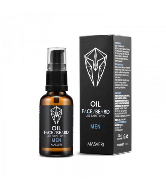Masveri, Masveri, Bartöl, frei von Parabenen, zur Feuchtigkeitspflege, 30 ml