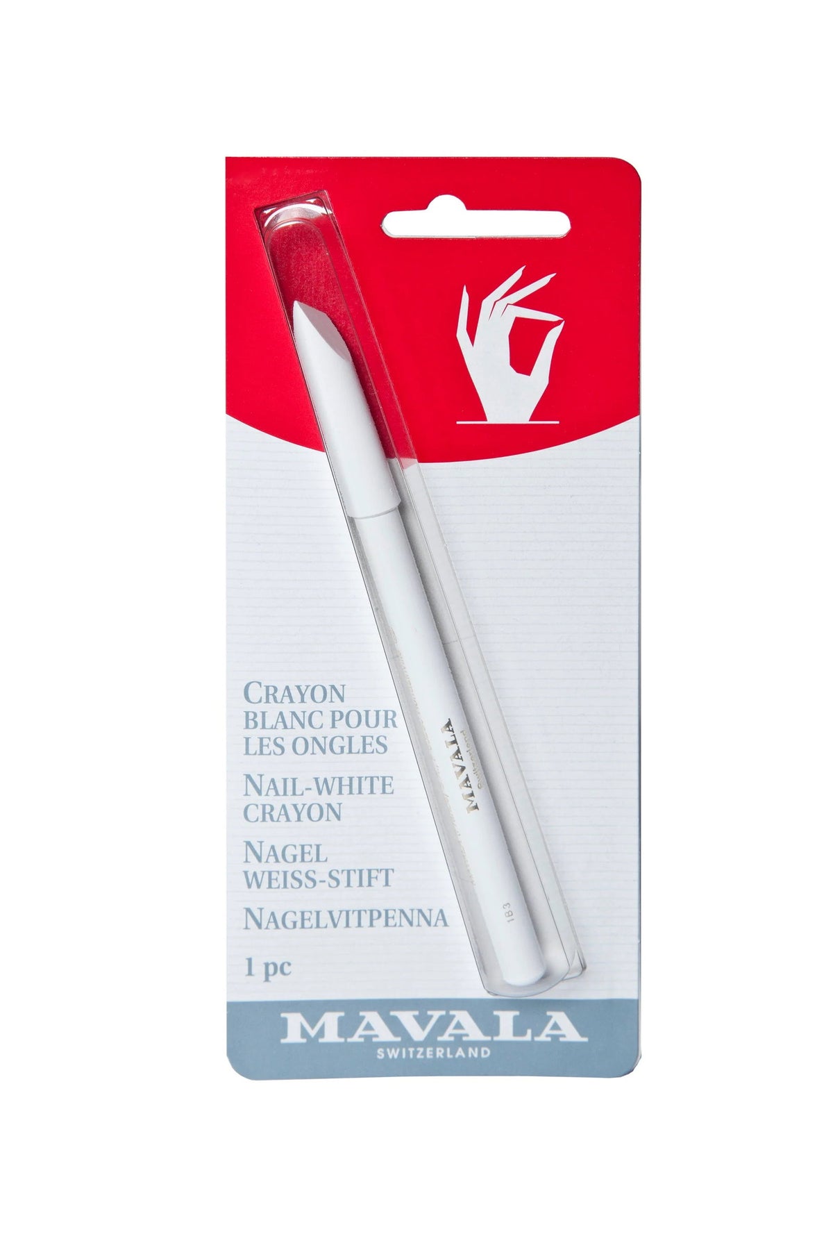 Mavala, Nail White, nagelpen, wit, 1 stuk