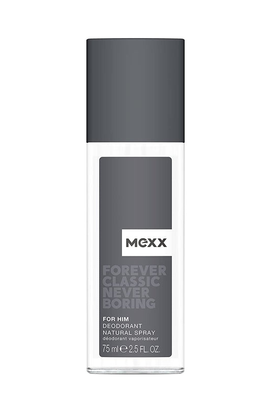 Mexx, Forever Classic Never Boring, Grapefruit, Anti-Perspirant, Fresh flowers, Deodorant Spray, For Men, 75 ml