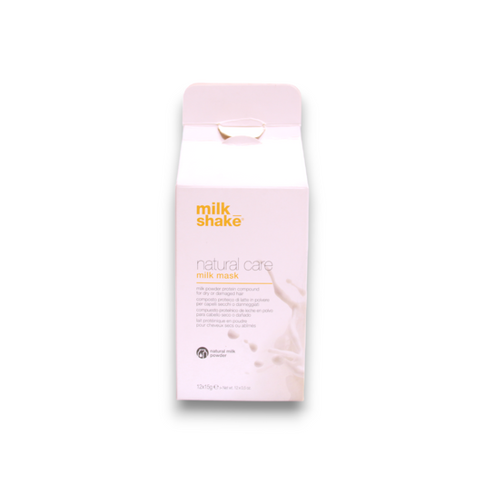 Set, Milk Shake, Natural Care, Powdered Milk, Hair Treatment Powder Mask, For Dry & Damaged Hair, 12 pcs, 15 g
