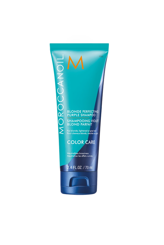 Moroccanoil, Color Care Blonde Perfecting Purple, Paraben-Free, Hair Shampoo, Neutralizes Brassiness, 70 ml