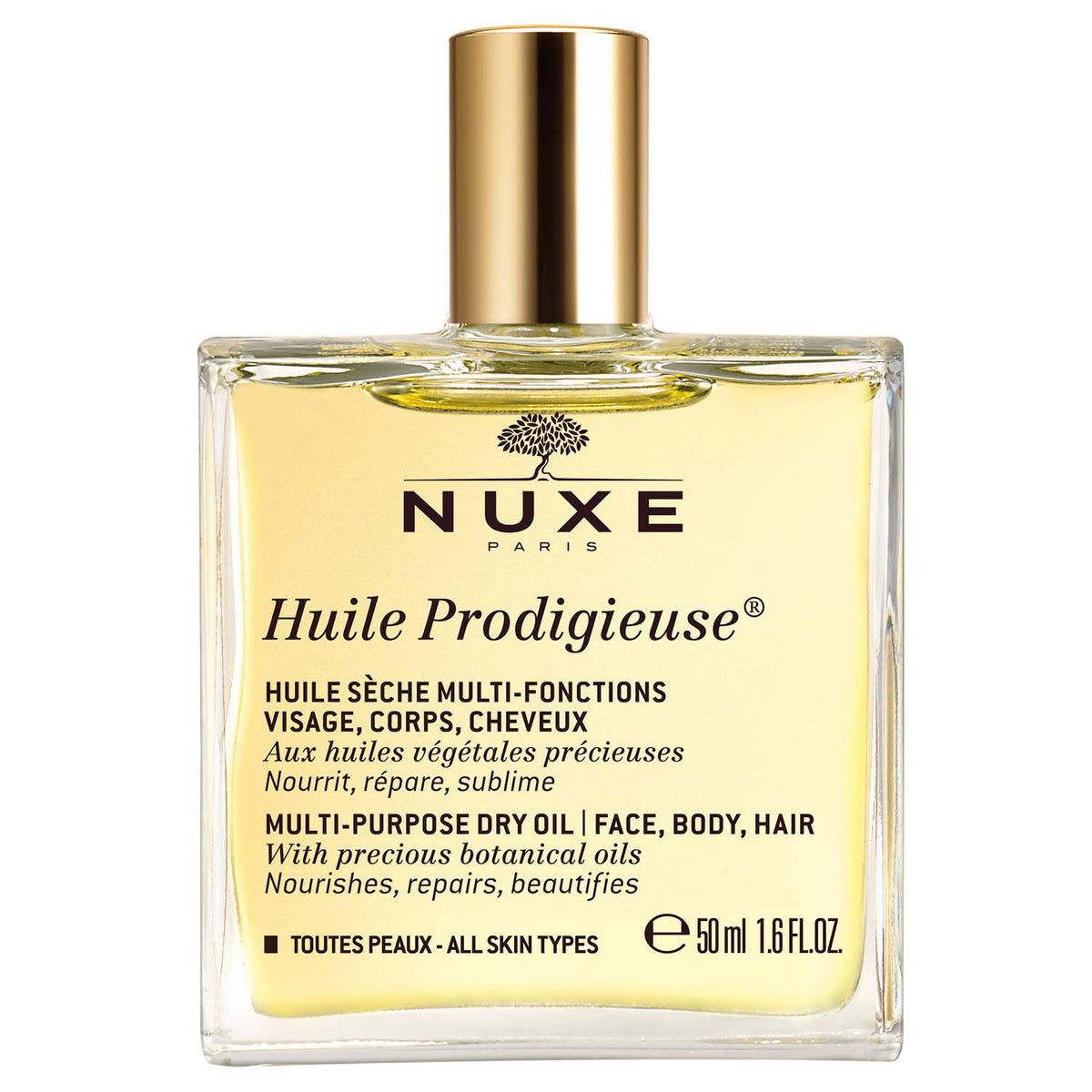 Nuxe, Huile Prodigieuse Multifunktions-Öl, Körperöl, für Gesicht, Körper & Haar, 50 ml