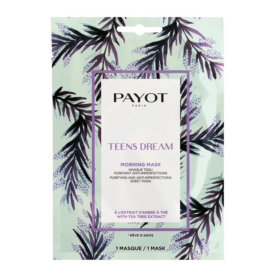 Payot, Teens Dream, White Tea Extract, Purifying, Sheet Mask, For Face, Morning, 19 g