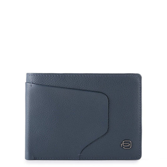 Piquadro, Akron, Leather Wallet, PU257AOR-B, Blue, For Men