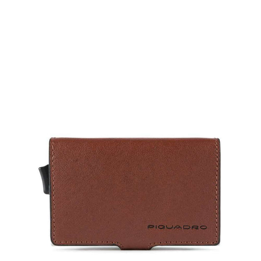 Piquadro, Black Square, Leather Card Holder, Square Sliding System, PP5649B3R-TM, Brown, For Men