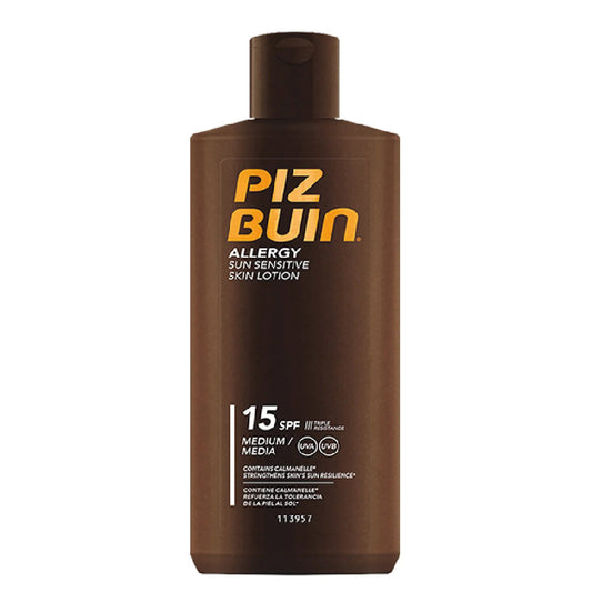 Piz Buin, Allergie, Protection Solaire, Lait Solaire, SPF 15, protection UVA/UVB, 200 ml