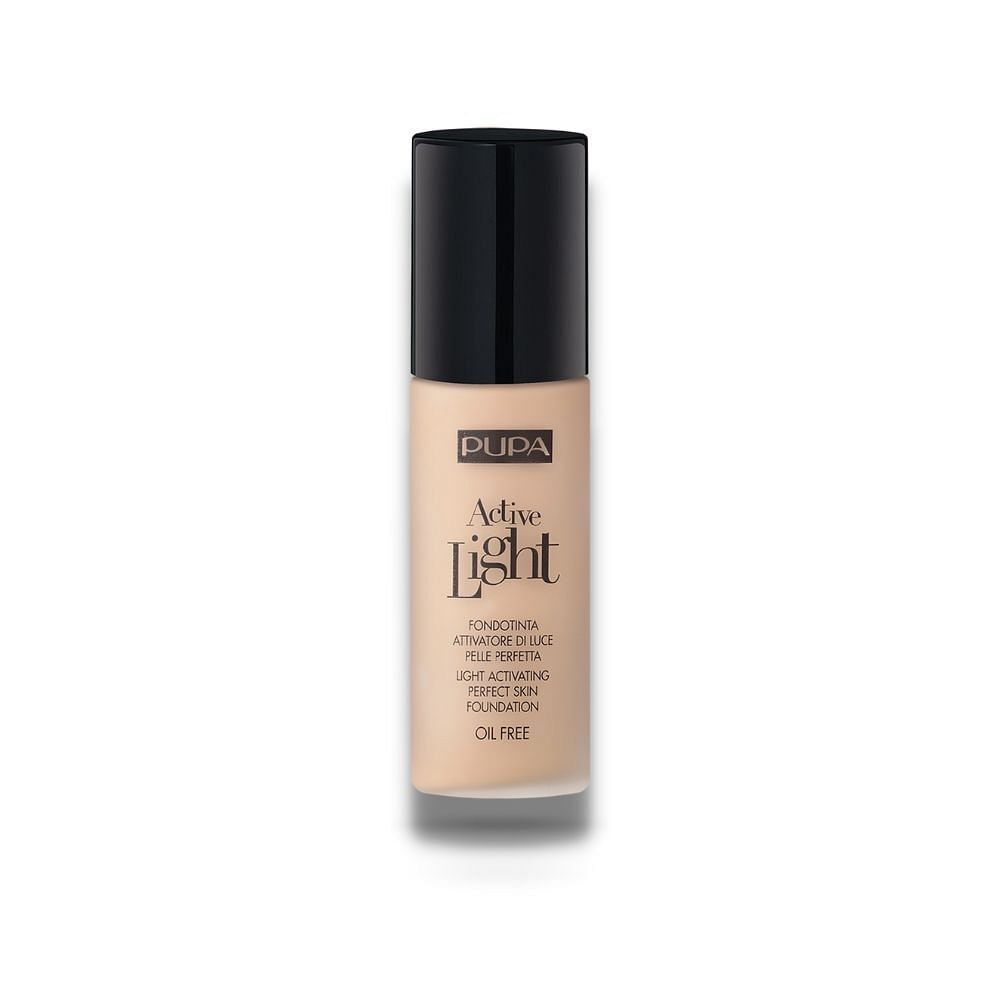 Pupa, Active-Light, Oil Free, Illuminating, Liquid Foundation, 51, Sandy Brown, 30 ml