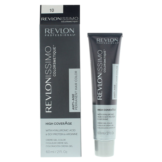 Revlon, Revlonissimo Colorsmetique, Hyaluronic Acid, Permanent Hair Dye, 10 Lightest Blonde, 60 ml