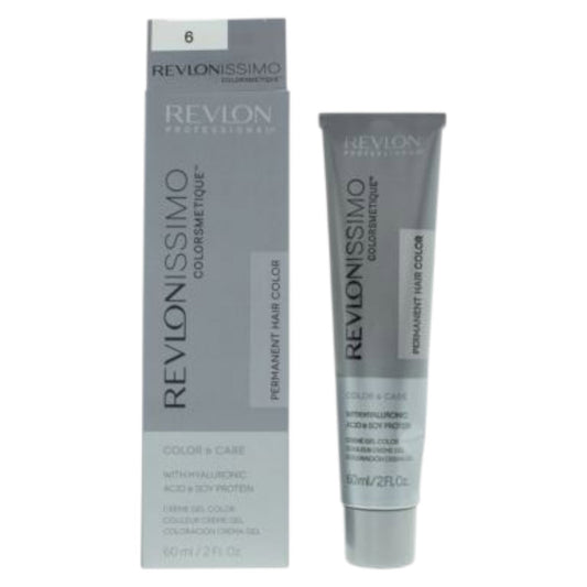 Revlon, Revlonissimo Colorsmetique, hyaluronzuur, permanente haarverf, 6 6 donkerblond, 60 ml