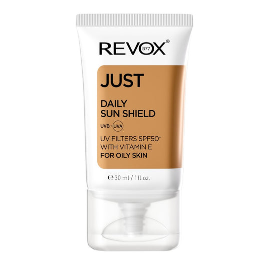 Revox B77, Just Daily Sun Shield, Vitamin E, Sonnenschutz, Sonnencreme, für Gesicht & Hals, LSF 50+, 30 ml