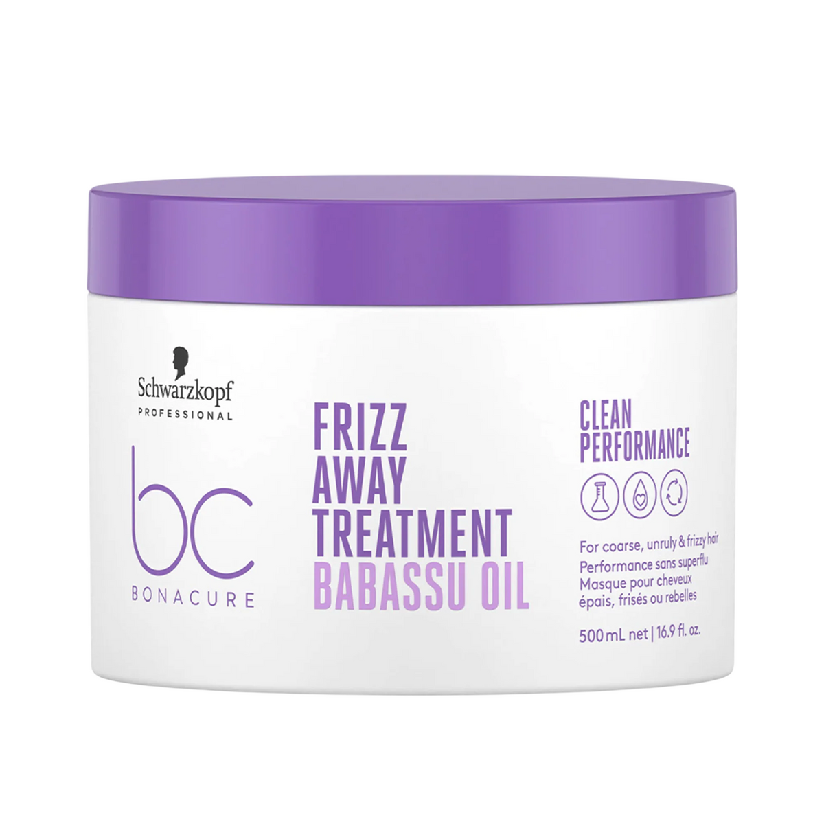 Schwarzkopf Professional, Bonacure Frizz Away, Haar-Behandlungs-Creme-Maske, Anti-Frizz, 500 ml