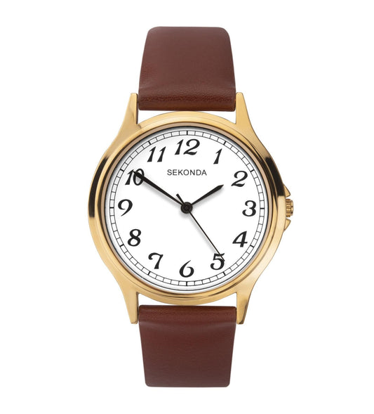 Sekonda, Sekonda, Quartz Leather Strap Watch, 1684.82, For Men