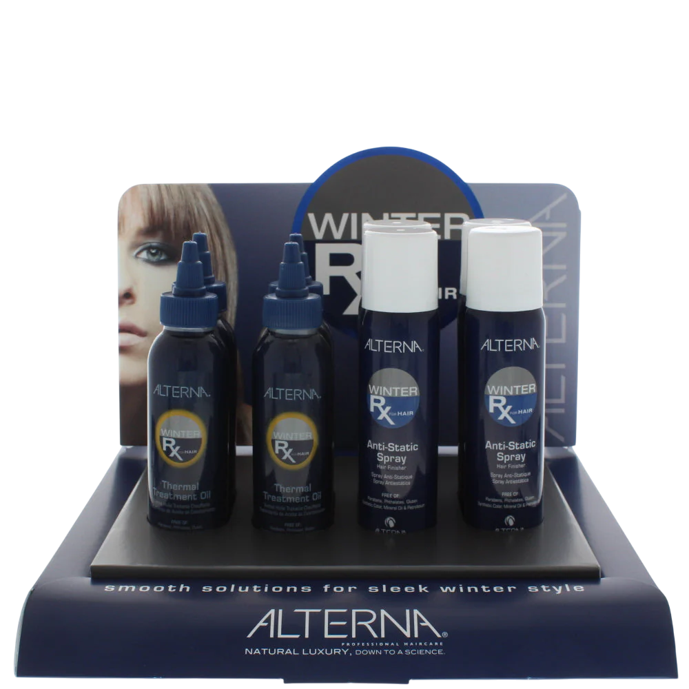 Set Alterna: Winter Rx, Hair Spray Treatment, Against Hair Static, 4 pcs, 92 g + Winter Rx, Hair Oil Treatment, Against Hair Static, 4 pcs, 100 ml
