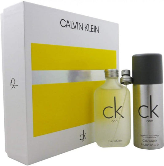 Calvin Klein Set: CK One, Eau de Toilette, Unisex, 100 ml + CK One, Deodorant Spray, Unisex, 150 ml