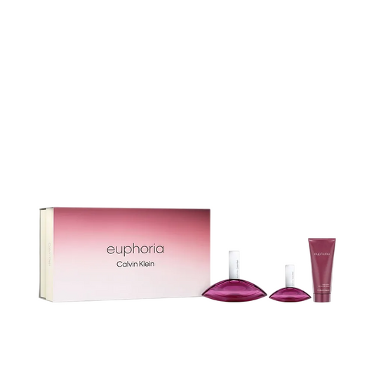 Set Calvin Klein: Euphoria, Eau De Parfum, For Women, 100 ml + Euphoria, Eau De Parfum, For Women, 30 ml + Euphoria, Day & Night, Body Lotion, 100 ml