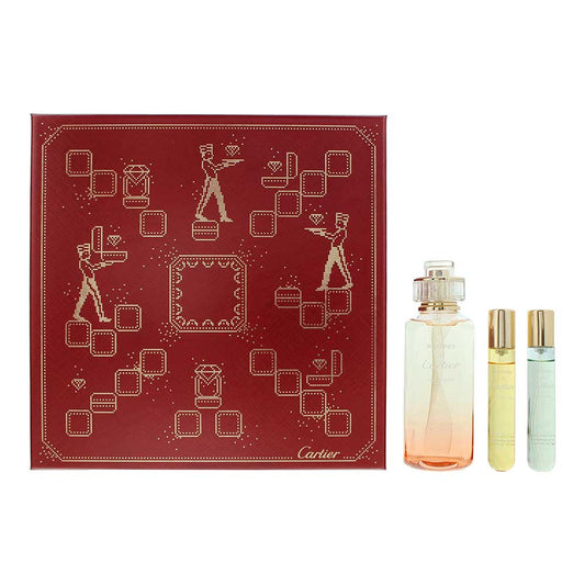 Cartier-Set: Rivieres de Cartier Insouciance, Eau de Toilette, Unisex, 100 ml + Rivieres de Cartier Luxuriance, Eau de Toilette, Unisex, 10 ml + Allegresse, Eau de Toilette, Unisex, 10 ml