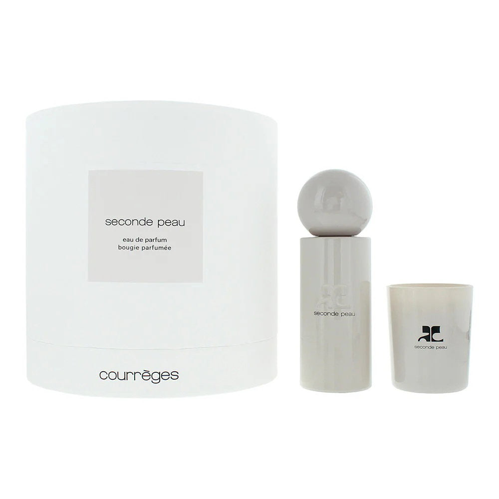 Courrèges Set: Seconde Peau, Eau de Parfum, Unisex, 100 ml + Seconde Peau, Duftkerze, 75 g
