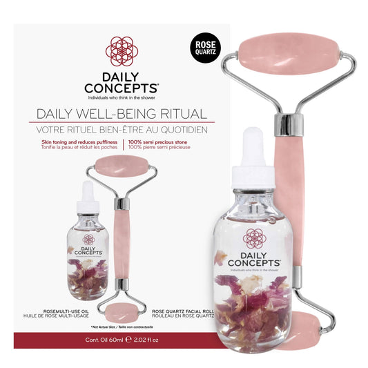 Set Daily Concepts: Iris Jade, Multi-Effect, Oil, For Face, 60 ml + Daily Concepts, Face Massage Roller