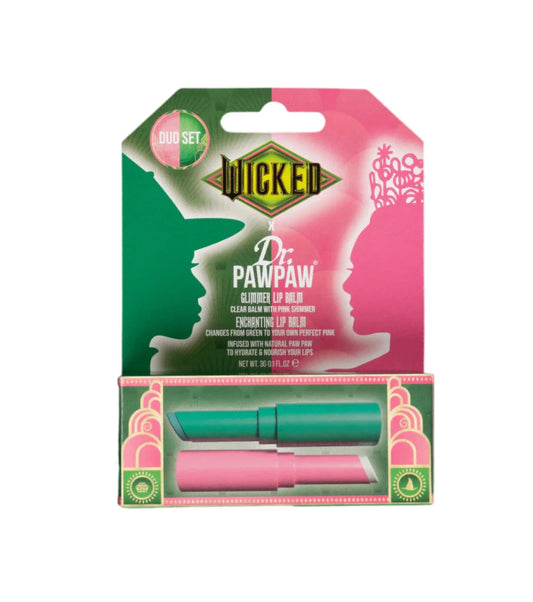 Set Dr. PawPaw: Wicked Enchanting, pH-reaktiver Lippenbalsam, Pink, 3 g + Wicked Glimmer, pH-reaktiver Lippenbalsam, schimmernd, 3 g