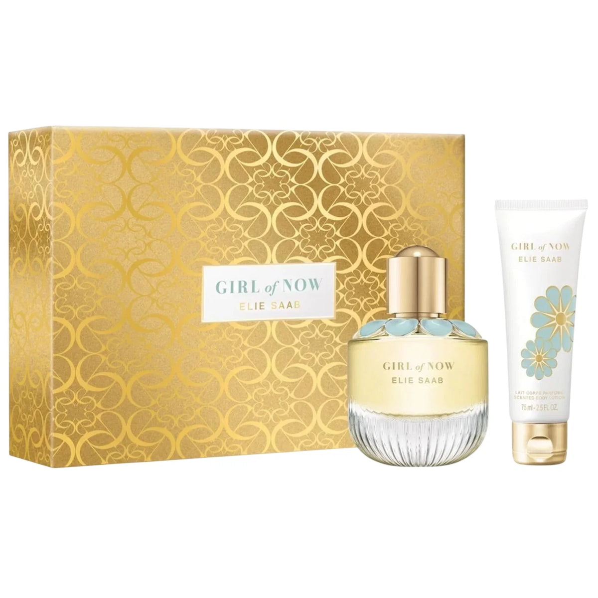 Set Elie Saab: Girl of Now, Eau de Parfum, für Damen, 50 ml + Girl of Now, feuchtigkeitsspendende Bodylotion, 75 ml