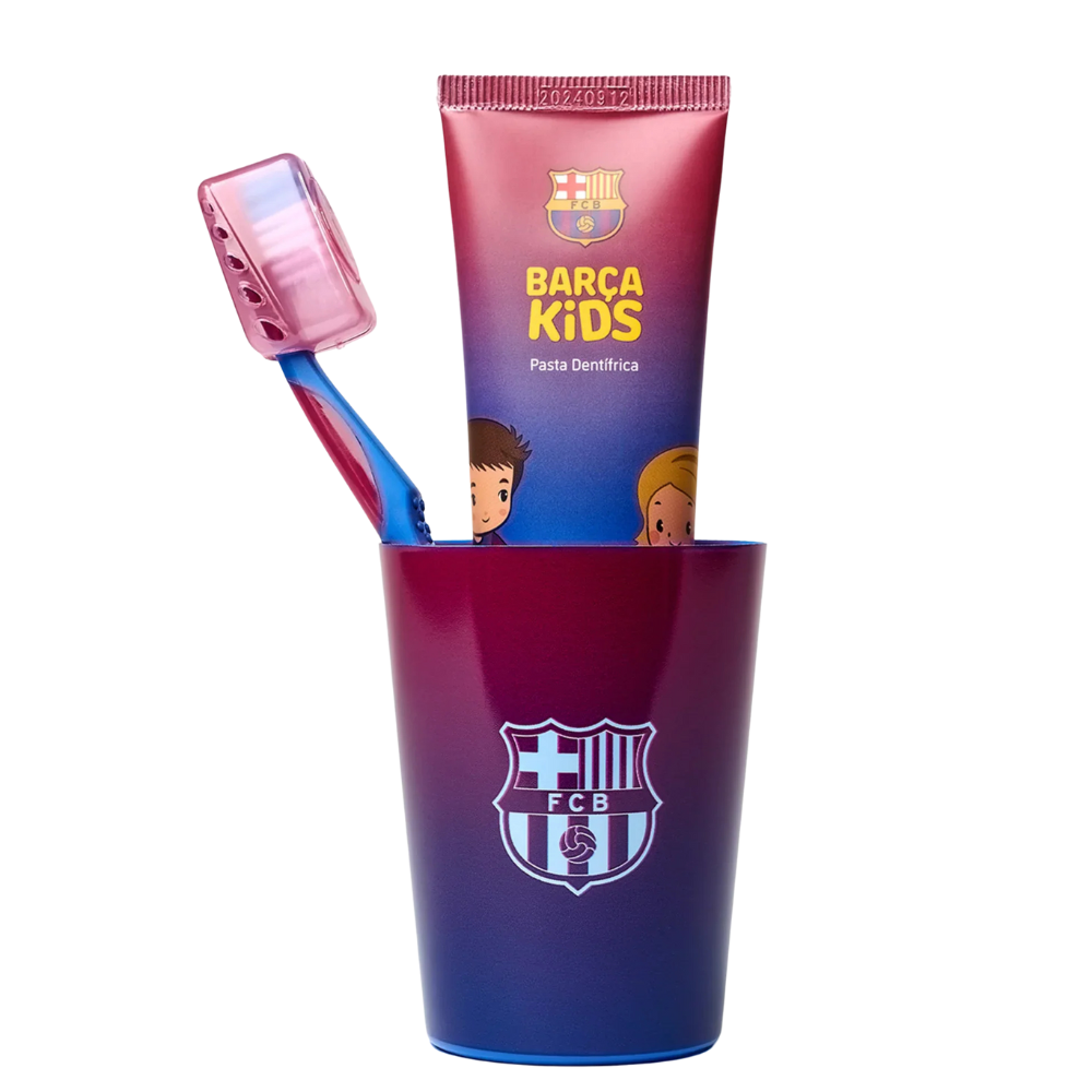 FC Barcelona-Set: FC Barcelona, Zahnbürste + FC Barcelona, Zahnpasta, 90 g + FC Barcelona, Keine, Keine, Tassen & Becher, Keine, Keine
