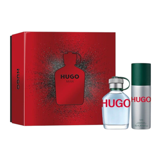 Hugo Man Set Hugo Boss: Hugo Green, Eau de Toilette, für Herren, 75 ml + Hugo Man, Deodorant Spray, für Herren, 150 ml