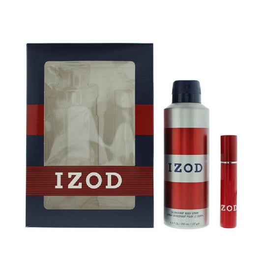 Set Izod: Red, Scented Spray, For Men, 200 ml + Red, Eau De Toilette, For Men, 15 ml