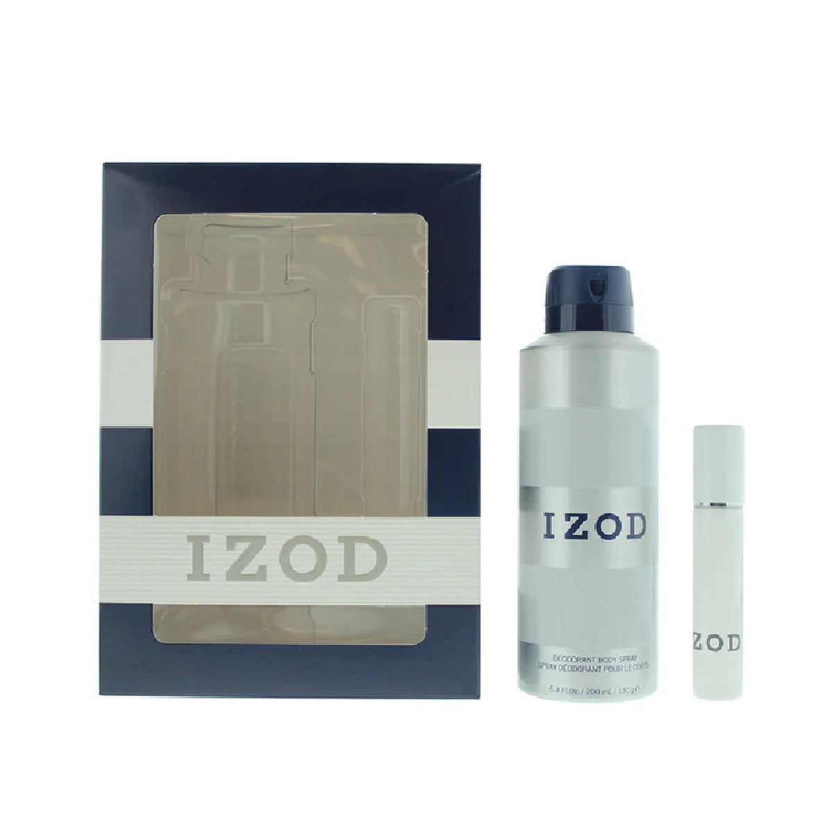 Set Izod: White, Eau de Toilette, für Herren, 15 ml + White, Duftspray, für Herren, 200 ml